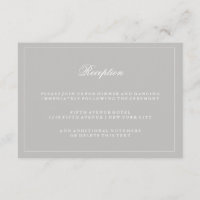 Recepción de Boda Gris Suave y Elegante