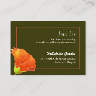 Recepción de boda Hollyhock simple
