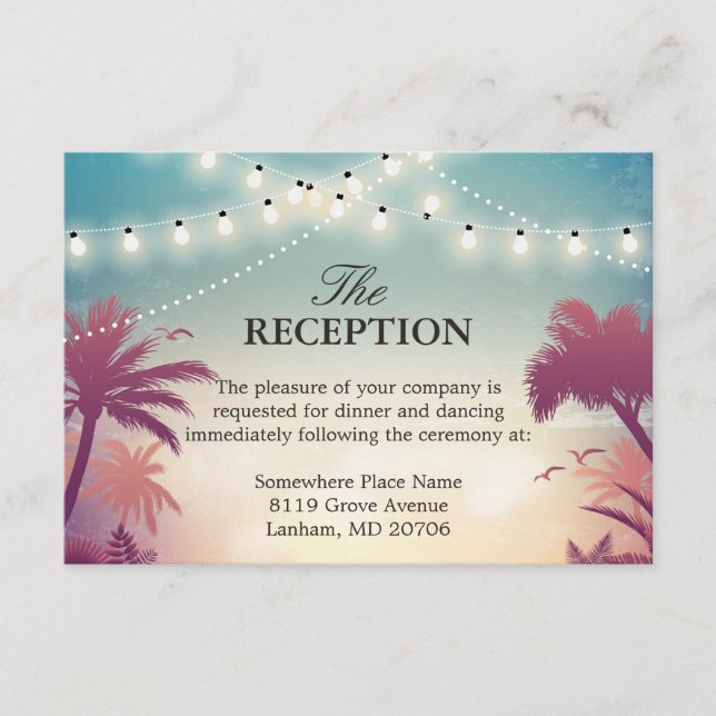 Recepción de Boda Luces de Cuerda de Verano Palma (Anverso)