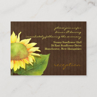 Recepción de boda marrón girasol