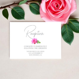 Recepción de Boda Minimalista Clásica Rosa Rosa