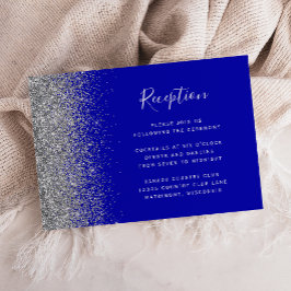 Recepción de Boda Moderna con Brillo de Plata Azul