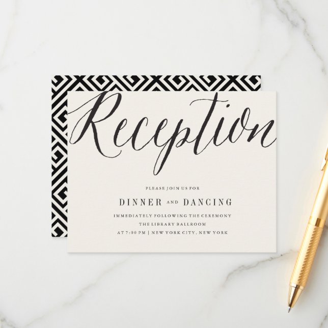 Recepción de Boda Moderna con Guión Simple Clásico (Anverso/Reverso In Situ)