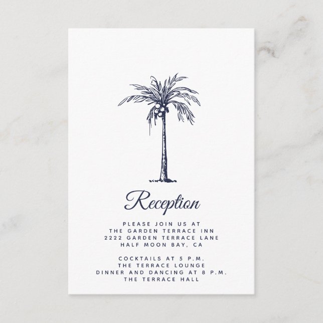 Recepción de Boda Moderna en Palm Beach con Azul M (Anverso)
