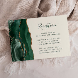 Recepción de Boda Moderna Esmeralda Verde Oro Marf