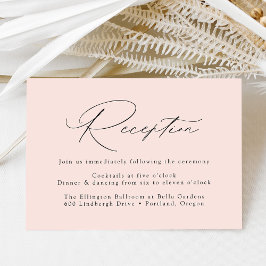 Recepción de Boda Moderna y Elegante Rosa Claro
