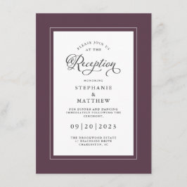 Recepción de Boda Morada Elegante con Bordes Chic