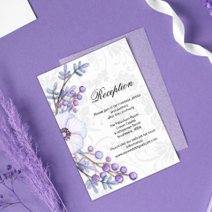 Recepción de Boda Morada Floral y Matrimonio Damas