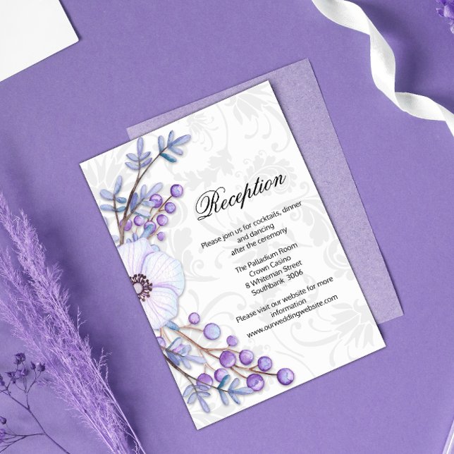 Recepción de Boda Morada Floral y Matrimonio Damas (Subido por el creador)
