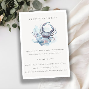 Recepción de boda náutica de cangrejo acuático