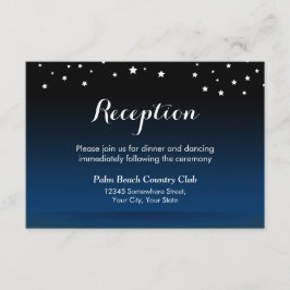 Recepción de Boda Nocturna Estrellada Azul Elegant