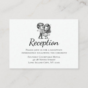Recepción de Boda Novio Novia Dibujos Animados Bla