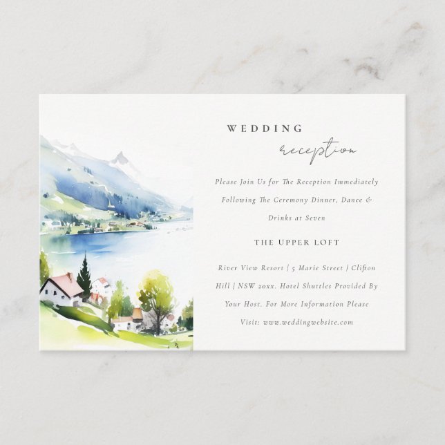 Recepción de boda paisaje Lungern Suiza (Anverso)