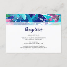 Recepción de Boda Púrpura de la Marina Floral
