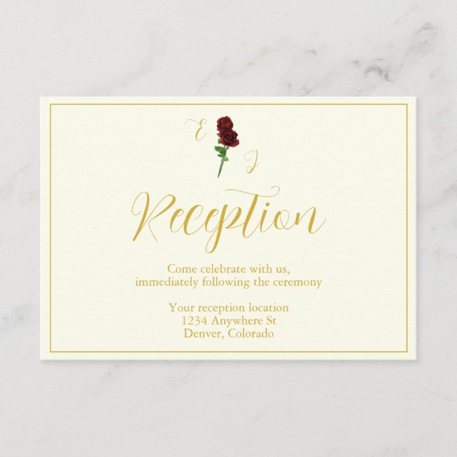 Recepción de Boda Rosa de Oro Marfil (Anverso)