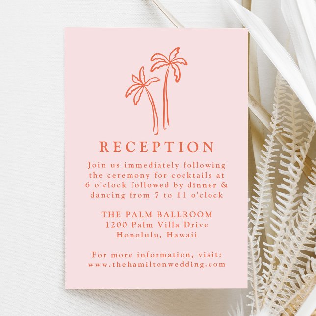 Recepción de Boda Rosa de Palmeras Dibujadas a Man (Subido por el creador)