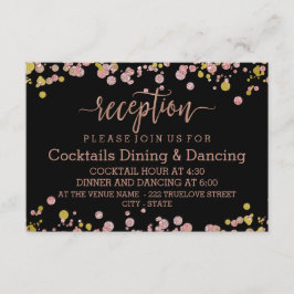 Recepción de Boda Rosa Dorado Brillante Destellos 