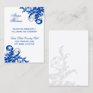 Recepción de Boda Royal Blue con Florituras de Pla