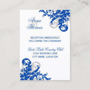 Recepción de Boda Royal Blue con Florituras de Pla
