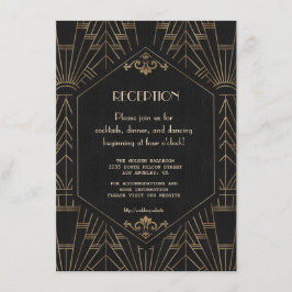 Recepción de boda Royal Gold Black Great Gatsby