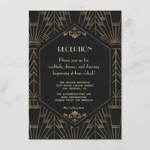 Recepción de boda Royal Gold Black Great Gatsby
