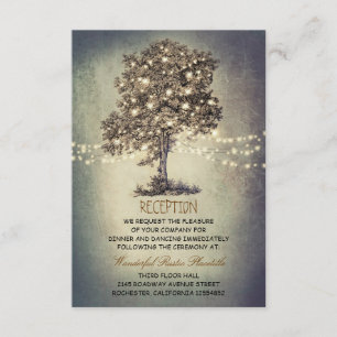 recepción de boda rústica con árboles y direccione