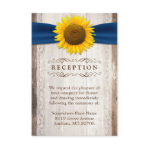 Recepción de Boda Rústica con Cinta de Girasol