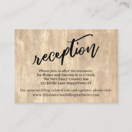 Recepción de boda rústica de madera y escritura ca