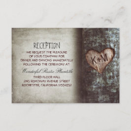 recepción de boda rústica en un árbol & direccione