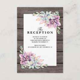 Recepción de Boda Rústica Floral Suculenta