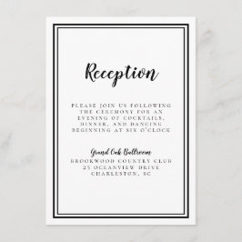 Recepción de Boda Sencilla en Blanco y Negro Enmar