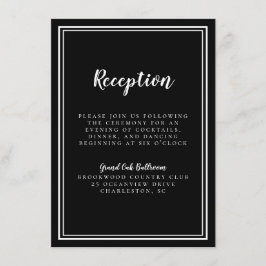 Recepción de Boda Simple Blanco y Negro Marco Clás