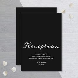 Recepción de Boda Simple de Presupuesto Negro y Bl