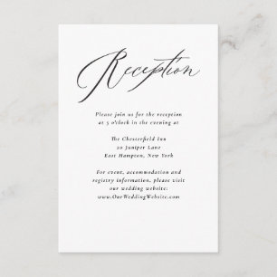 Recepción de Boda Simple Minimalista con Letra Neg