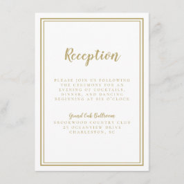 Recepción de Boda Simple Oro Detalles Chic Moderno