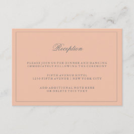 Recepción de Boda Simple y Elegante Rosa Claro