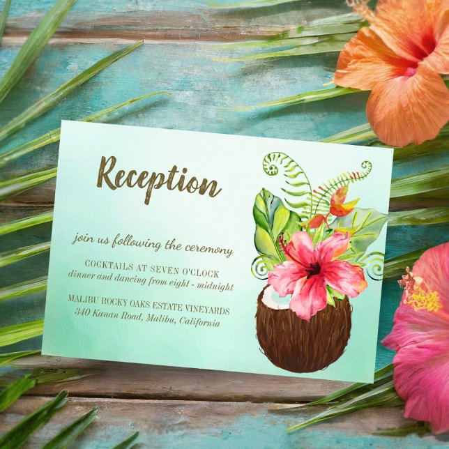 Recepción de Boda Tropical Coconut Floral (Subido por el creador)