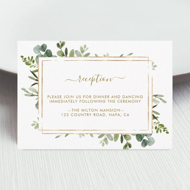 Recepción de Boda Verde Botánico Dorado (Subido por el creador)