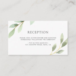 Recepción de bodas botánicas de follaje verde