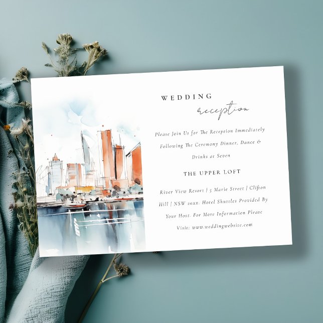 Recepción de bodas de color acuático en el Skyline (Subido por el creador)