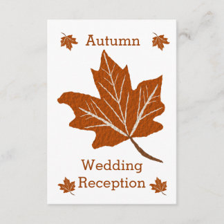 Recepción de bodas de diseño de otoño