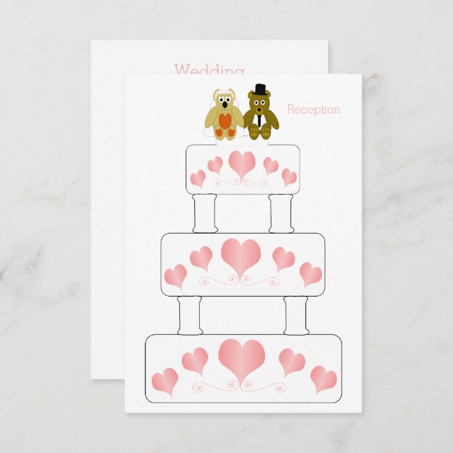 Recepción de bodas de diseño de pasteles bodas (Anverso / Reverso)