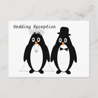Recepción de bodas de diseño de pingüino