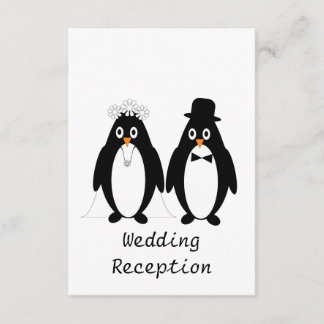 Recepción de bodas de diseño de pingüino
