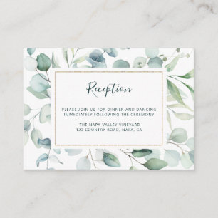Recepción de bodas de eucalipto etéreo verde