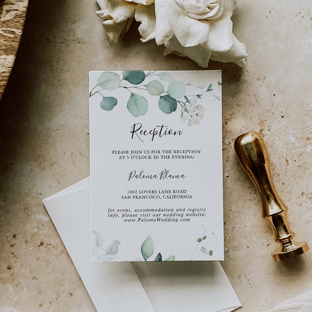 Recepción de bodas de eucalipto verde de verano (Subido por el creador)