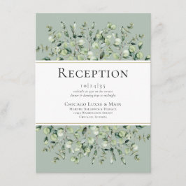 Recepción de bodas de eucalipto verde sabio