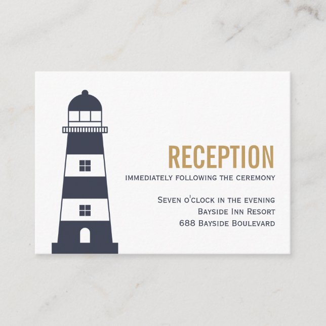 Recepción de bodas de faro (Anverso)