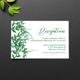 Recepción de bodas de hojas botánicas rústicas