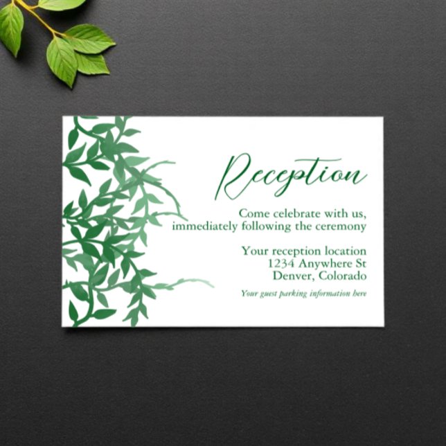 Recepción de bodas de hojas botánicas rústicas (Subido por el creador)